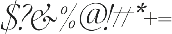 Editor's Note Extralight Italic otf (200) Font OTHER CHARS