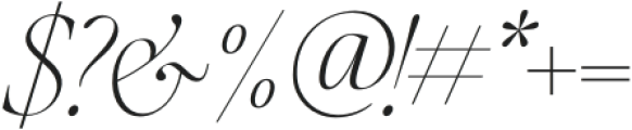 Editor's Note Hairline Italic otf (100) Font OTHER CHARS
