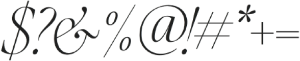 Editor's Note Thin Italic otf (100) Font OTHER CHARS