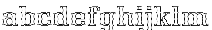 Edgewood Outline Font LOWERCASE