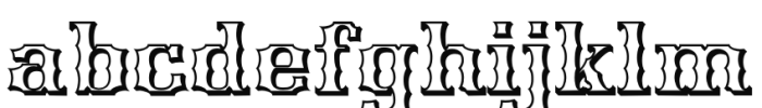 Edgewood Shadow Font LOWERCASE