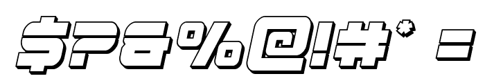 Edge Racer 3D Italic Font OTHER CHARS