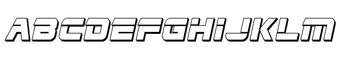 Edge Racer 3D Italic Font UPPERCASE