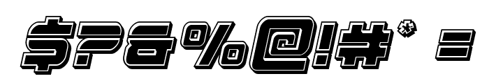 Edge Racer Bevel Italic Font OTHER CHARS