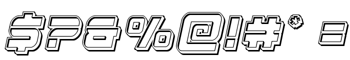 Edge Racer Engraved Italic Font OTHER CHARS
