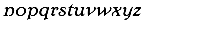 Edwardian Medium Italic Font LOWERCASE