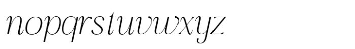 Edensor Extra Light Italic Font LOWERCASE