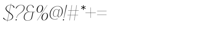 Edensor Thin Italic Font OTHER CHARS