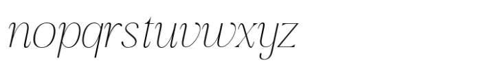 Edensor Thin Italic Font LOWERCASE