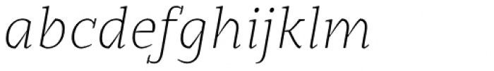 Edicia Thin Italic Font LOWERCASE