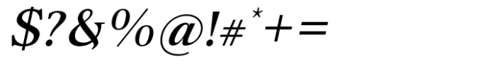 Edicola Medium Italic Font OTHER CHARS