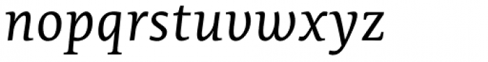 Edit Serif Pro Light Italic Font LOWERCASE