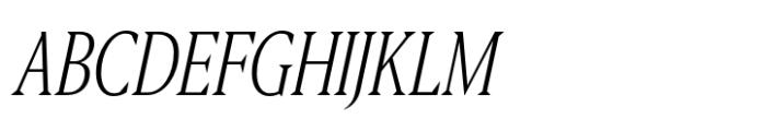 Editor Condensed Light Italic Font UPPERCASE
