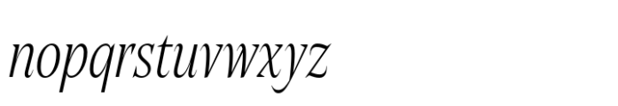Editor Condensed Light Italic Font LOWERCASE
