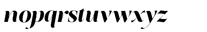 Editorium Serif Extra Bold Italic Font LOWERCASE