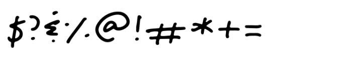 Editors Hand Font OTHER CHARS