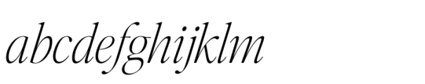 Editors Note Thin Italic Font LOWERCASE
