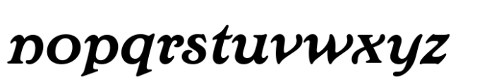 Edwardian Bold Italic Font LOWERCASE