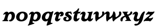 Edwardian Extra Bold Italic Font LOWERCASE