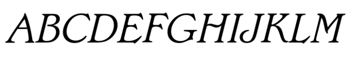 Edwardian Light Italic Font UPPERCASE