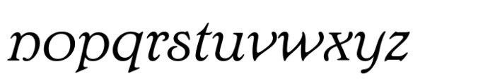 Edwardian Light Italic Font LOWERCASE