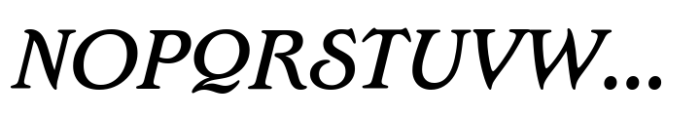 Edwardian Medium Italic Font UPPERCASE