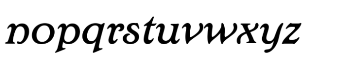 Edwardian Medium Italic Font LOWERCASE