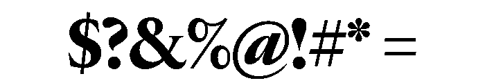 Edict Display Thin Bold Font OTHER CHARS