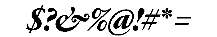 Edict Display Thin BoldItalic Font OTHER CHARS