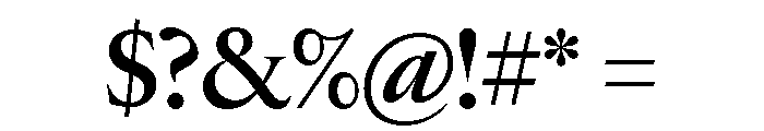 Edict Display Thin Medium Font OTHER CHARS