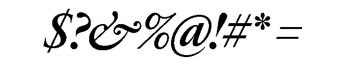 Edict Display Thin MediumItalic Font OTHER CHARS