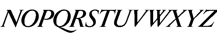 Edict Display Thin MediumItalic Font UPPERCASE