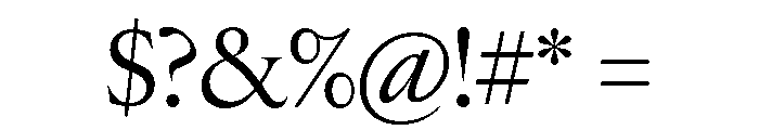 Edict Display Thin Regular Font OTHER CHARS