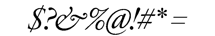 Edict Display Thin RegularItalic Font OTHER CHARS