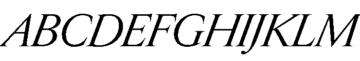 Edict Display Thin RegularItalic Font UPPERCASE