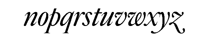 Edict Display Thin RegularItalic Font LOWERCASE