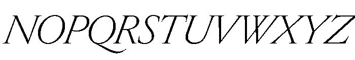 Edict Display Thin ThinItalic Font UPPERCASE