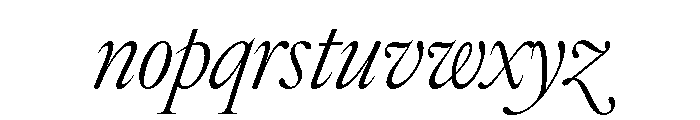 Edict Display Thin ThinItalic Font LOWERCASE