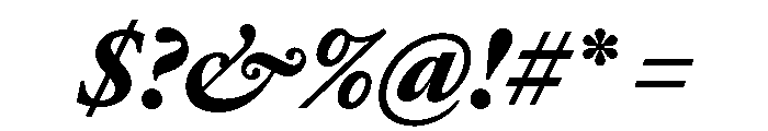 EdictText BoldItalic Font OTHER CHARS