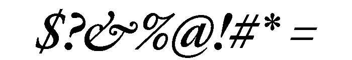 EdictText MediumItalic Font OTHER CHARS