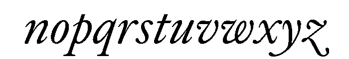 EdictText RegularItalic Font LOWERCASE