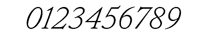 EdictText ThinItalic Font OTHER CHARS