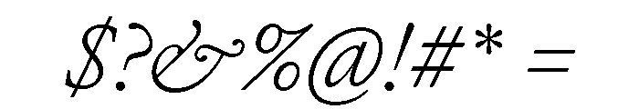 EdictText ThinItalic Font OTHER CHARS