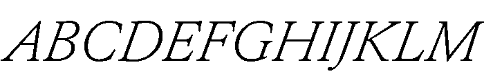 EdictText ThinItalic Font UPPERCASE