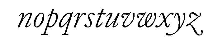 EdictText ThinItalic Font LOWERCASE