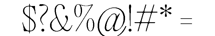 Editorial Old Thin Font OTHER CHARS