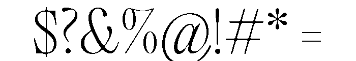 Editorial Old Ultralight Font OTHER CHARS