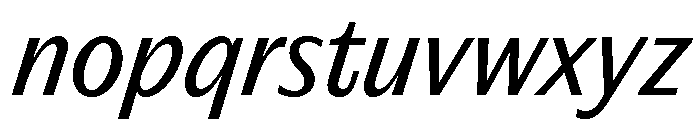 Editorial Sans Italic Font LOWERCASE