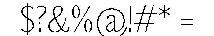 Editorial Sans Thin 2 Font OTHER CHARS