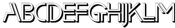 EdgeLine Shadow Font UPPERCASE